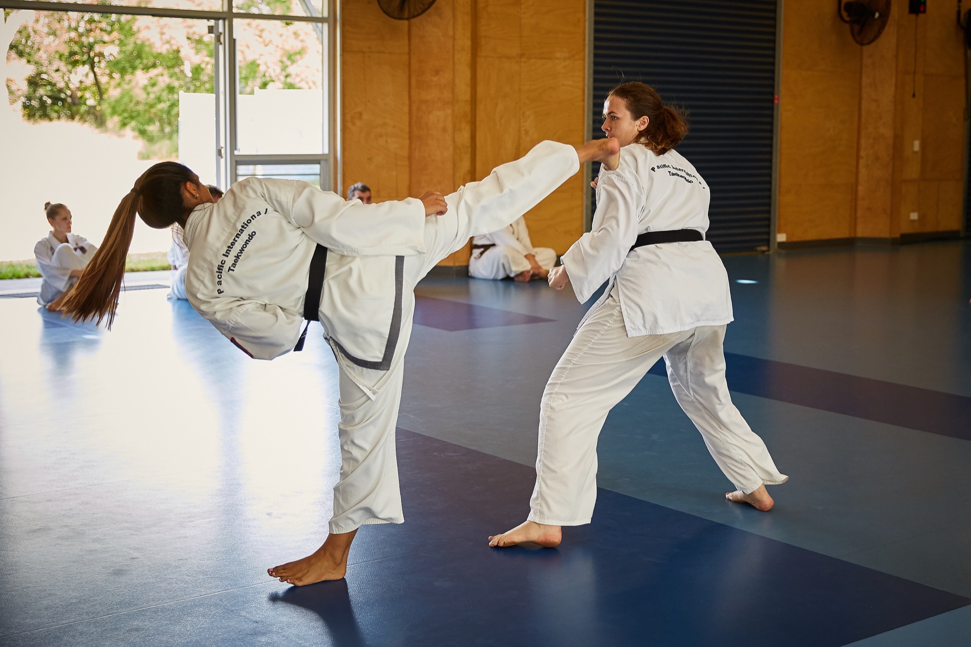 Pacific Int Taekwondo girls sparring