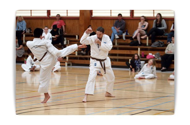 men practiisng martial arts