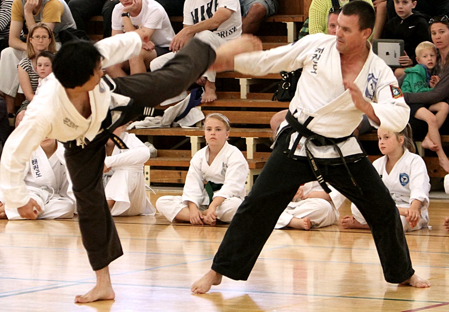 Taekwondo Instructor sparring