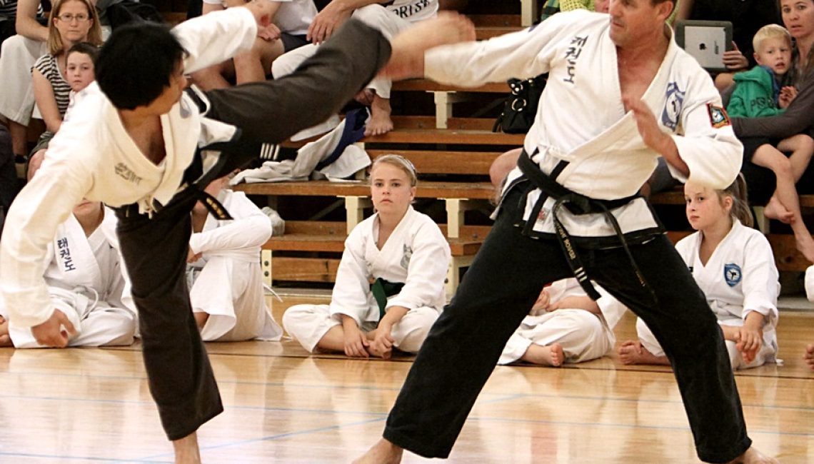 Taekwondo Instructor sparring